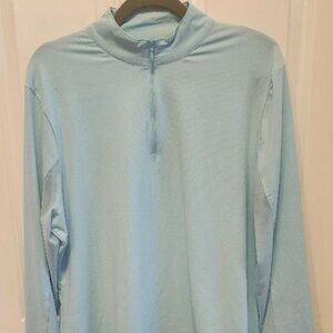 Gottex Performance Golf Tennnis Shirt Mesh Panel Top XL Blue